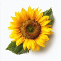 Obraz premium Stunning Sunflower in Full Bloom , isolated on white background png