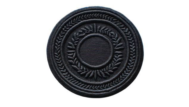 High quality photo of ornate ancient coin emblem isolated on transparent background.