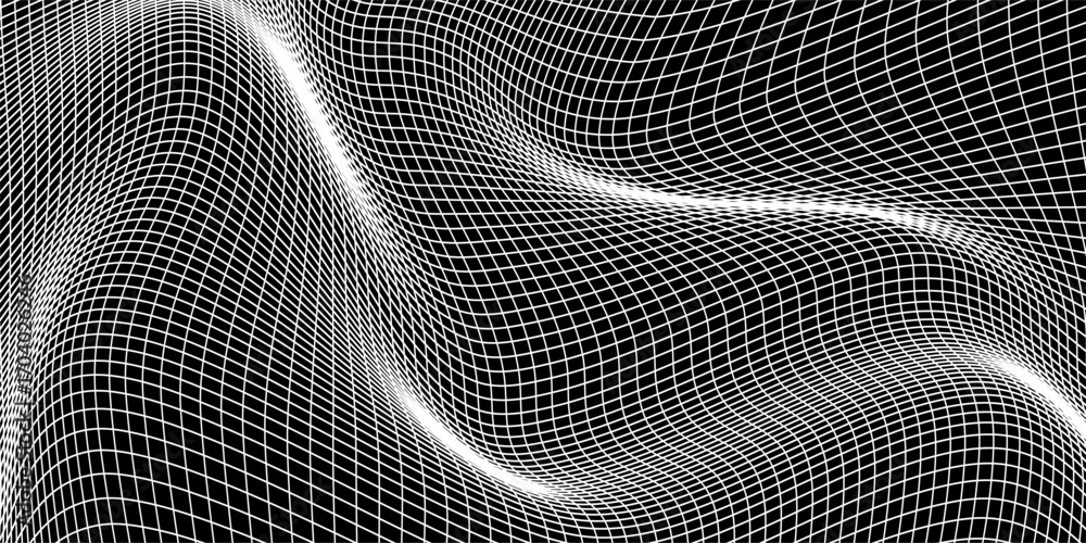 Wall mural abstract polygonal space low poly dark background with connecting dots and lines. connection structu