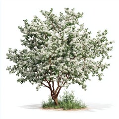 Obraz premium Stunning Blooming Tree in Springtime , isolated on white background png