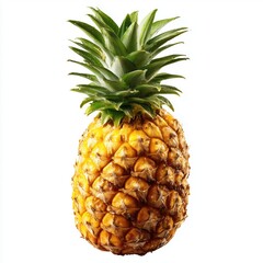 Fototapeta premium Ripe Pineapple - Fresh Tropical Fruit , isolated on white background png