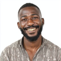 Obraz premium Joyful African Man Portrait , isolated on white background png