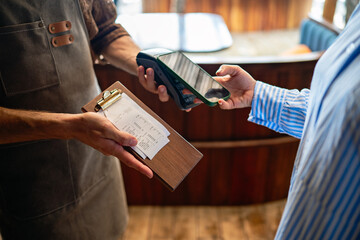 Modern payment technology enabling fast, secure, and contactless payments in hospitality and retail