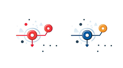 Obraz premium Set of route optimize line icon collection isolated on white background 