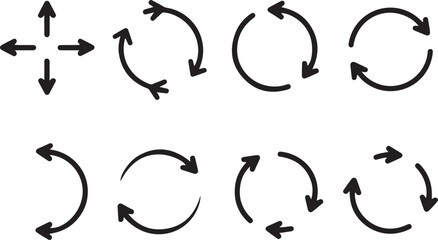 Refresh Icon Logo Design  Reload and Update Symbol, Synchronization Arrow Vector Illustration