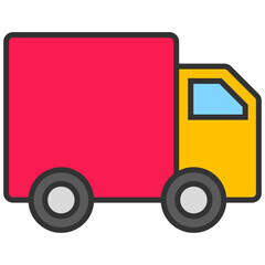 yellow truck icon