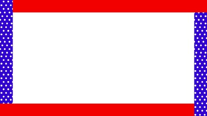 Obraz premium Cute and pop frame background of simple polka dot tape