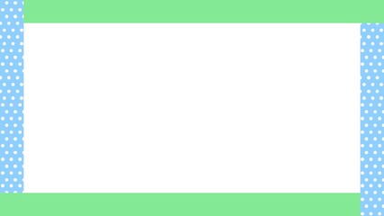 Cute and pop frame background of simple polka dot tape