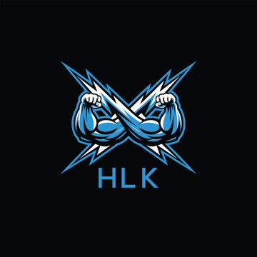 HLK  Fitness Logo. HLK Company logo design for entrepreneur and business. HLK Sports Branding Design best icon.
