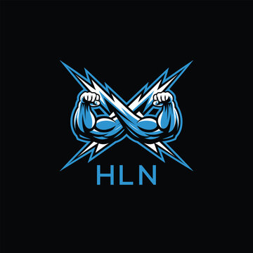 HLN  Fitness Logo. HLN Company logo design for entrepreneur and business. HLN Sports Branding Design best icon.
