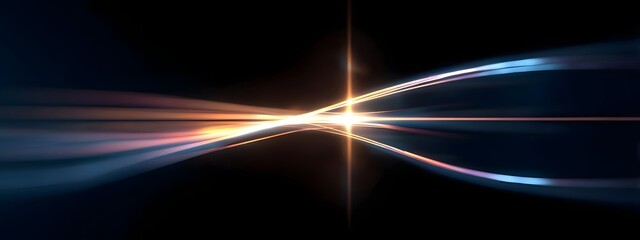 Abstract background with dynamic light streaks and sharp lines in vibrant red, blue, and purple, representing speed and technology.