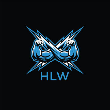 HLW  Fitness Logo. HLW Company logo design for entrepreneur and business. HLW Sports Branding Design best icon.

