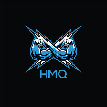 HMQ  Fitness Logo. HMQ Company logo design for entrepreneur and business. HMQ Sports Branding Design best icon.
