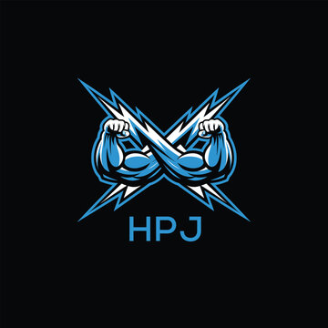 HPJ  Fitness Logo. HPJ Company logo design for entrepreneur and business. HPJ Sports Branding Design best icon.
