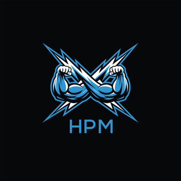 HPM  Fitness Logo. HPM Company logo design for entrepreneur and business. HPM Sports Branding Design best icon.
