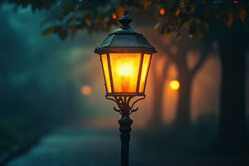 street lamp on the wall