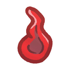 炎　火　灯火　ファイヤー　イラスト　赤　レッド