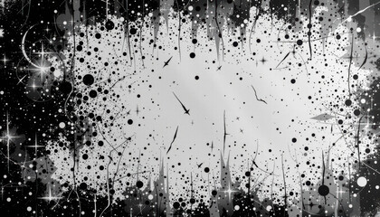 Obraz premium Abstract halftone patterns digital art unique visuals monochrome creative environment