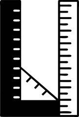 Obraz premium Crafting with Precision A Geometric Illustration of a Ruler and Triangle for Measurement and Design Accuracy
