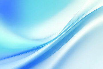 Fototapeta premium Soft blue flowing ribbons with glossy highlights
