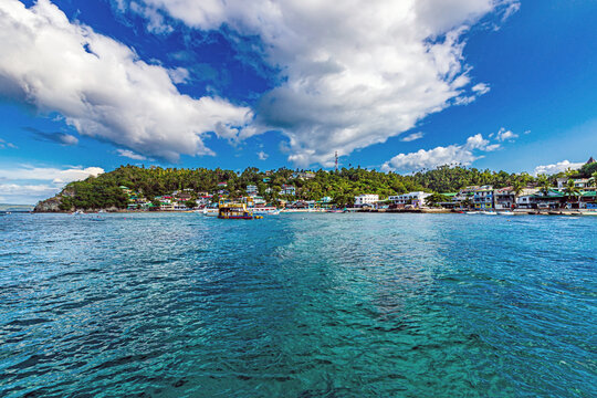 View into land of Puerto Galera, Oriental Mindoro, Mindoro, Philippines