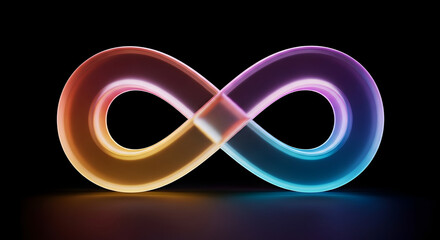 Endless Possibilities Vibrant Infinity Symbol Loop Graphic Design