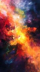 Intense Abstract Burst of Vibrant Colors and Light explosion colorful photo