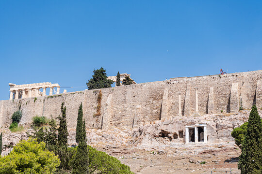 Parthenon at the Acropolis on Acropolis Hill, Athens, Attica, Greece