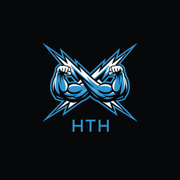 HTH  Fitness Logo. HTH Company logo design for entrepreneur and business. HTH Sports Branding Design best icon.
