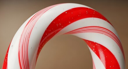 Candy Cane Close-Up, Holiday Theme, Food Styling, Studio Setting, Macro View, Sweetness Concept