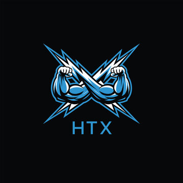 HTX  Fitness Logo. HTX Company logo design for entrepreneur and business. HTX Sports Branding Design best icon.
