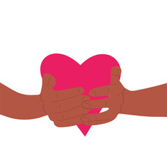 Love and romance concept with couples hearts gifts and digital communication illustrations