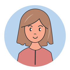 Colorful flat avatars of diverse men women and children illustrations design