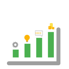 Digital business and online learning concept with laptops charts ideas and technology