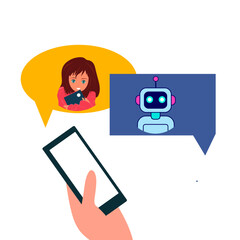 Digital communication concept with people chatting messaging online business and phone