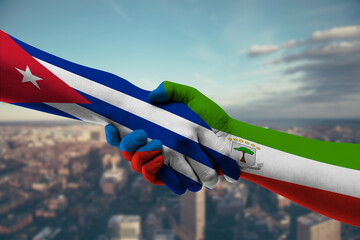 Shaking hands Cuba and Guinea-2