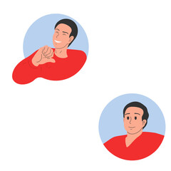 Colorful flat avatars of diverse men women and children illustrations design