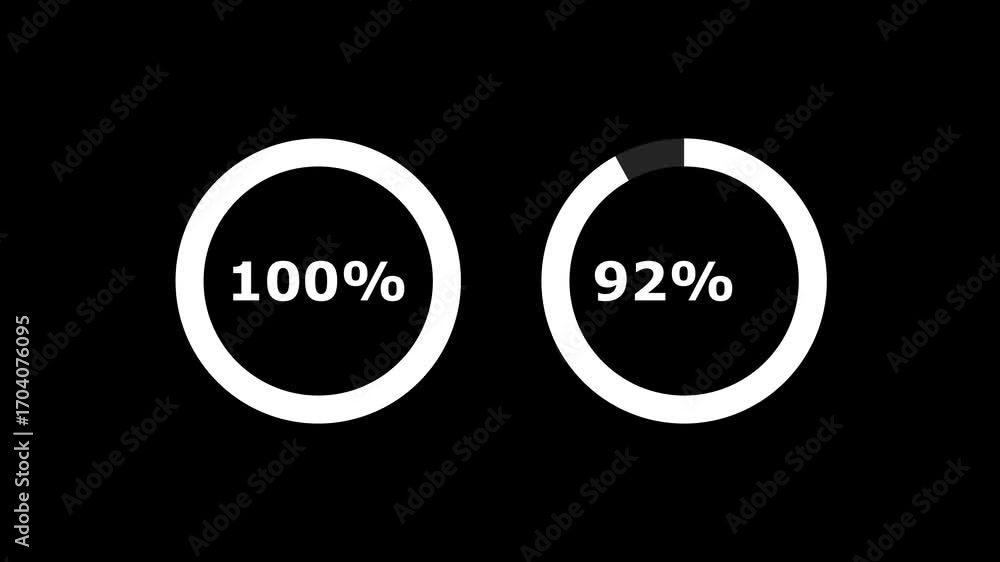 Poster two circle percentage diagrams science futuristic loading circle ring. white color loading circle an