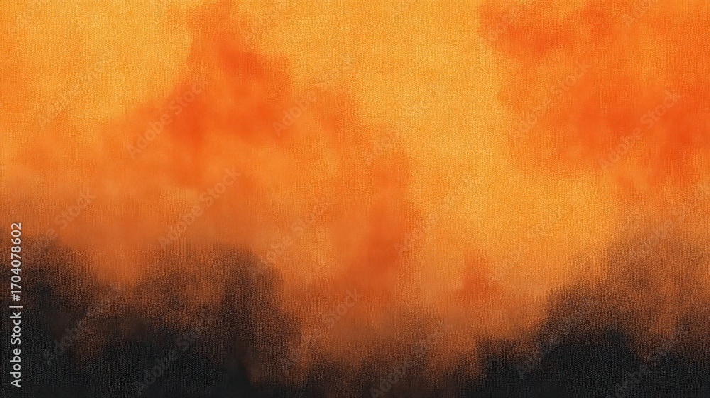 Aufkleber abstract gradient background of orange and black hues with soft layers of color blending seamlessly 