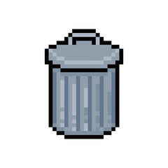 trash garbage can pixel art