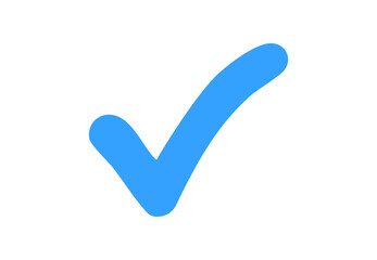 Blue Check Mark Icon – Approval Symbol, Verification, Success, Done, Correct, Completed Task © Sudharsan