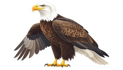 Obraz premium Bald eagle illustration