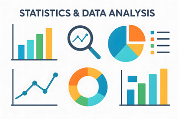 Various charts including bar, pie, line, and donut graphs are displayed. This represents business intelligence, analytics, and reporting.