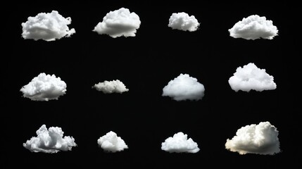 black and white clouds