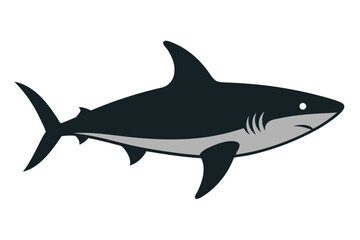 Shark underwater silhouette illustration