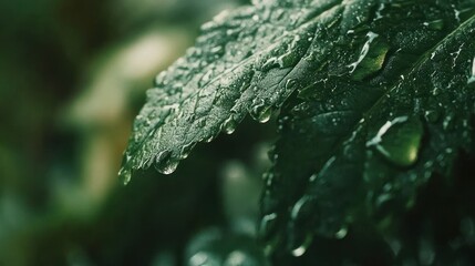 rain drops on a leaf