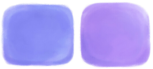 紫色と青色の水彩で描かれた正方形のやわらかいブラシテクスチャ