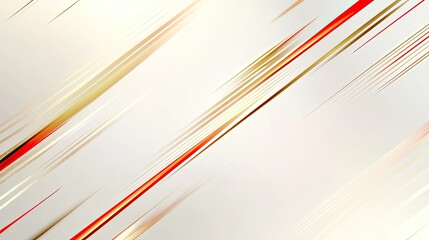 Dynamic red and gold lines on beige background