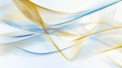 Soft, flowing fabric in blue and gold hues.