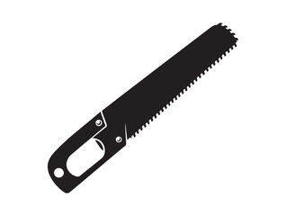 Fototapeta premium A hand saw silhouette. 